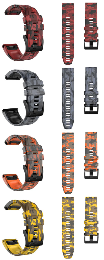 Durable Silicone Rubber Strap for Smart Watches - Sweatproof &amp; Flexible