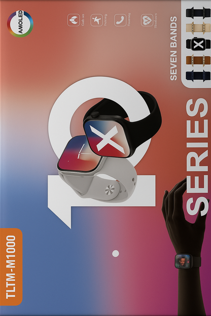 Samart Watch 10X Pro Max: 2.2&quot; HD Display Bluetooth Calling Smart Watch with Metallic Case &amp; Multi-Strap Combo