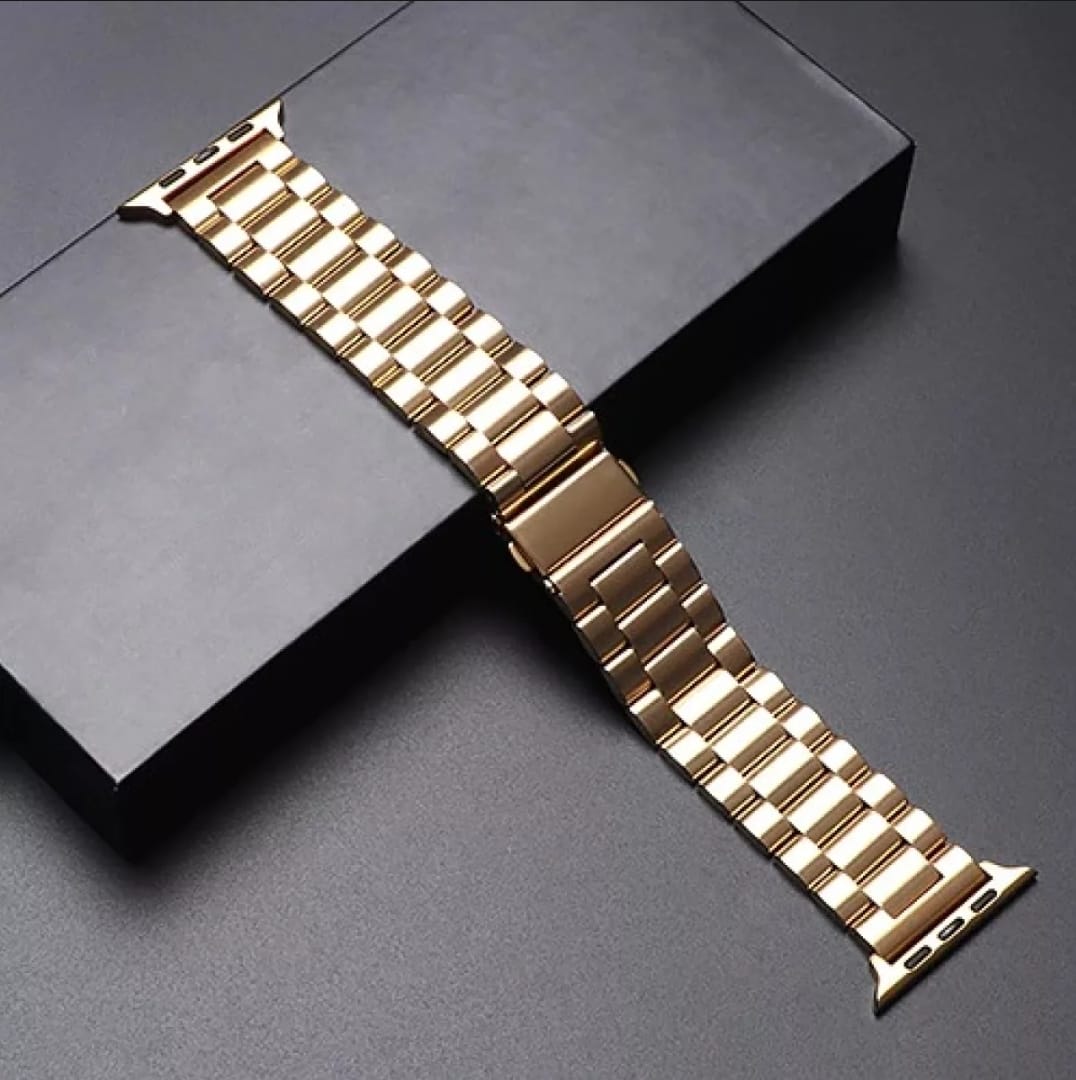 Luxury Rolex Style Stainless Steel Chain Strap for Apple Watch / Samsung Smartwatch Band